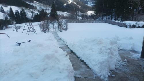Το Charmantes Ferienhaus in Vordernberg mit Privatem Pool τον χειμώνα
