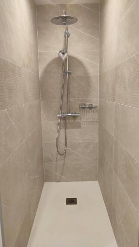 une salle de bain avec douche et toilettes dans l'établissement Le clos Saint Denis, à Saint-Denis-en-Val