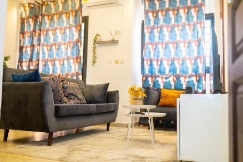Χώρος καθιστικού στο Résidence cosy free douala cameroon