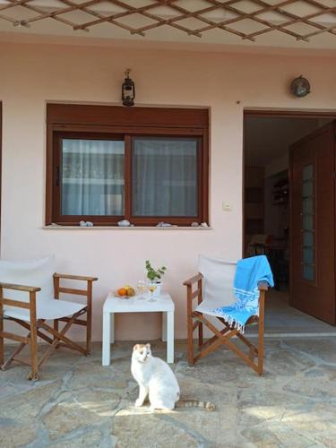 Area soggiorno di Plaka Elounda cozy apartment