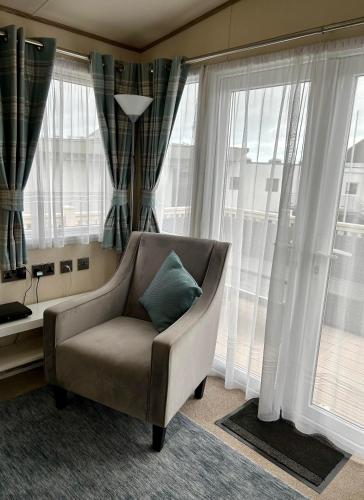 Χώρος καθιστικού στο Static Caravan Hoburne Devon Bay