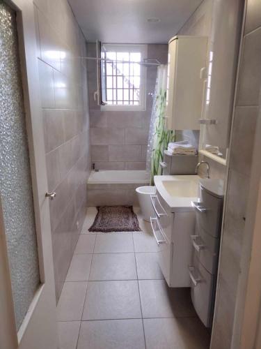 une salle de bain avec une douche, des toilettes et un lavabo dans l'établissement 1ChambrePrivée,GrandCanapé 1-2 Voyageurs,Cuisine &Toilette Partagées,1 Room Private ,Large Sofa 1-2 Guests Shares Kichen &Toilet, à Vitry-sur-Seine