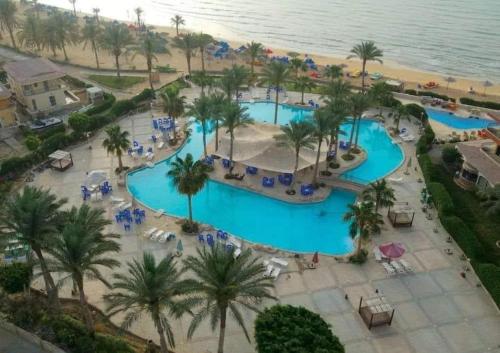 an overhead view of a pool at a resort at Lasirena Mini Egypt in Ain Sokhna