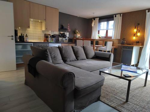 Χώρος καθιστικού στο Ferienwohnung Hohes Venn