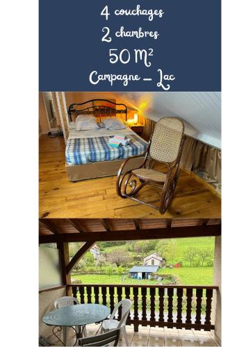 Χώρος καθιστικού στο Gite en duplex 4 personnes, Vallée de la Jordanne, Cantal