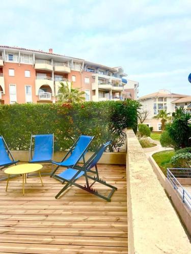 Grande terrasse Cœur Port Fréjus 5 pers