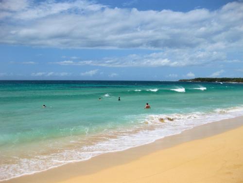 a group of people in the water at the beach at Villa Brisas del Mar-Ocean View, Gated Community in Dorado