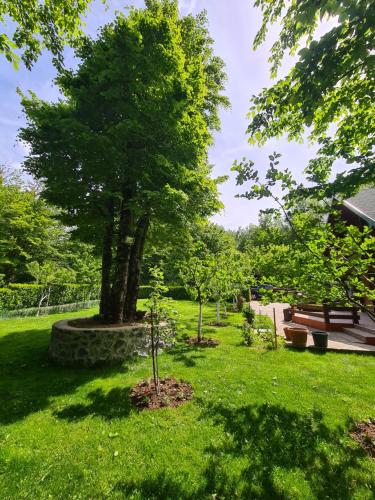En trädgård utanför Vikendica Crkvina