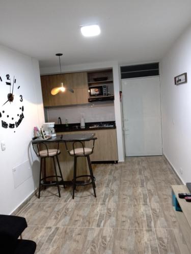 Η κουζίνα ή μικρή κουζίνα στο Apartamento en el norte de Armenia