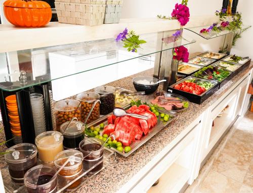 a buffet with a lot of food on a counter at HOTEL DALYANCE in Dalyan