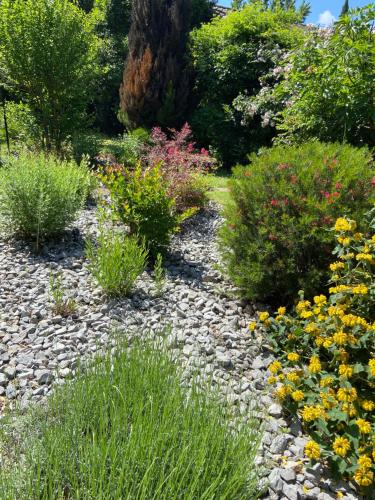 Un jardín fuera de Gîte de charme Jas de Berrias Ardèche du Sud Piscine