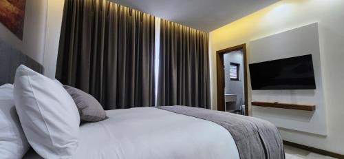 Katil atau katil-katil dalam bilik di Oryx Boutique Hotel