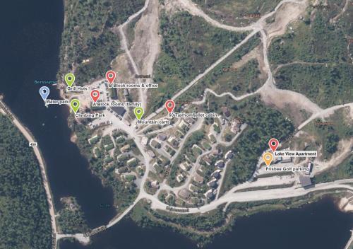 TjørhomにあるSirdal fjellparkの円形の観光スポットがある公園地図