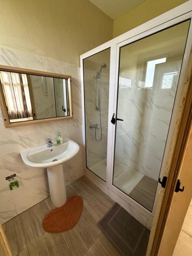 Koupelna v ubytování Eleganz Residence