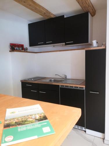 Kuchyň nebo kuchyňský kout v ubytování Apartment in Lindenberg, Goßholz