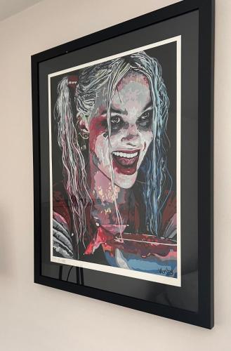 a painting of a woman with a smile on her face at Cathedral Coach House - Lichfield in Lichfield