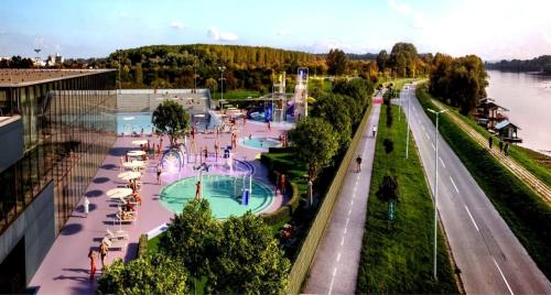 a large amusement park with a water park at Desperado in Slavonski Brod