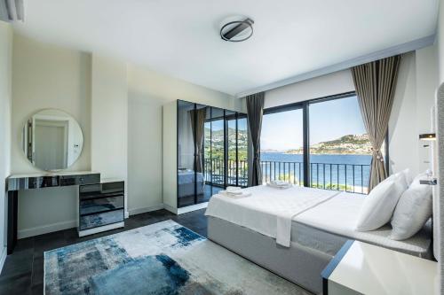 Ένα ή περισσότερα κρεβάτια σε δωμάτιο στο Bovilla Hotel Salt Yalıkavak