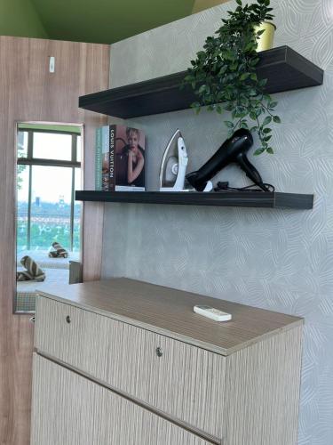 Dapur atau dapur kecil di Plazio 1 Bedroom & Studio