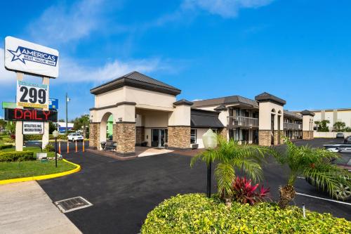 a view of a parking lot at a hotel at Americas Best Value Inn Orlando, FL in Orlando