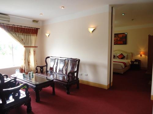 Χώρος καθιστικού στο Sepon Hotel