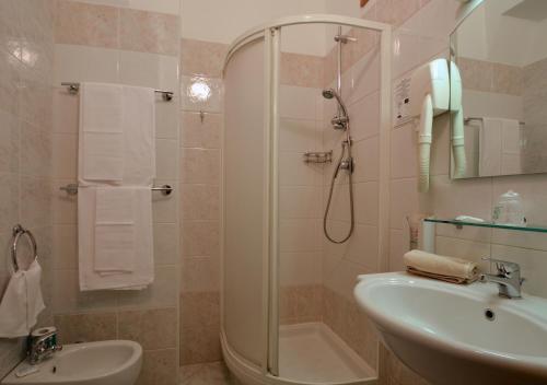 Koupelna v ubytování Hotel Eden