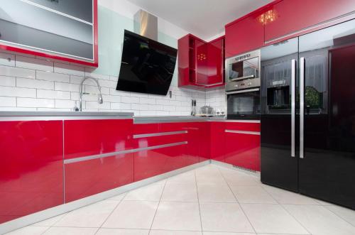Dapur atau dapur kecil di Ferienhäuser in Makarska