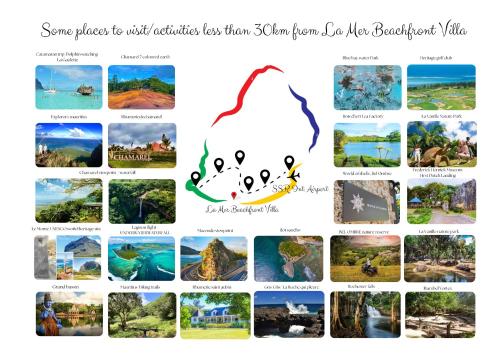 a collage of photos of places to visit in southeast asia at Stunning Beachfront Villa for a Perfect Getaway in Riambel