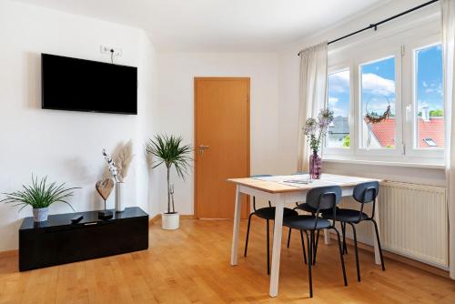 TV a/nebo společenská místnost v ubytování Ferienwohnung Zola