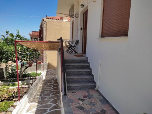 a set of stairs leading up to a house at Myron & Gabby's House in Monemvasia