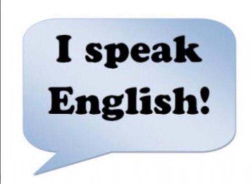a speech bubble with the words i speak english at 4BR only 1 stop away from Nikko attractions in Nikko