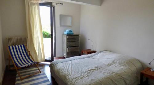 Ένα ή περισσότερα κρεβάτια σε δωμάτιο στο La Muse Basque Villa