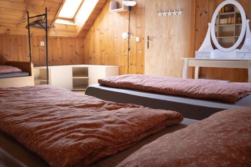 Postel nebo postele na pokoji v ubytování Haus Irina Zimmer