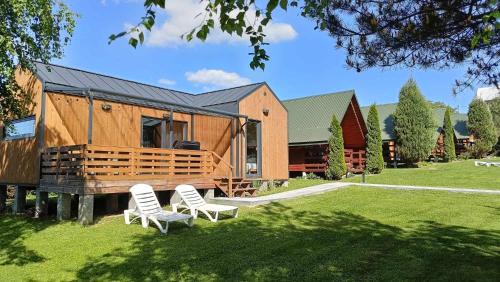 Zahrada ubytování Domki u Łosia Bieszczady & Sauna