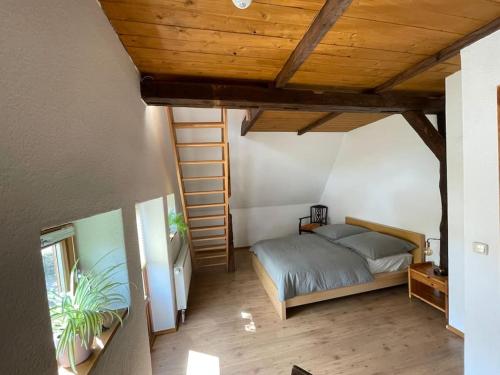 Katil atau katil-katil dalam bilik di Restaurierter Speicher auf Resthof