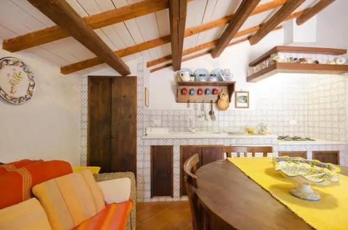 Χώρος καθιστικού στο Charming villa in Taormina with sea view