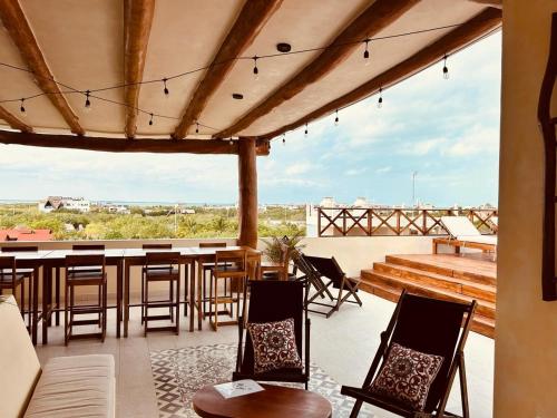 Un balcón o terraza de sunsteps Casa holbox