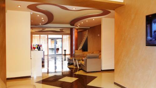 The lobby or reception area at Areg Hotel
