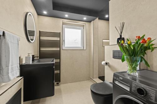 Kuchyň nebo kuchyňský kout v ubytování Industrial Loft am Pfaffenberg