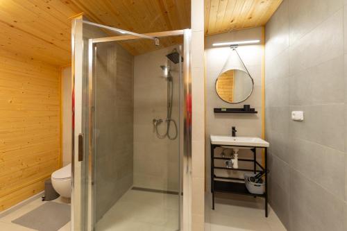 Koupelna v ubytování Wellness Hotel Koliba