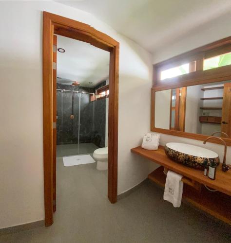 Salle de bains dans l'établissement Bio Rio Hotel