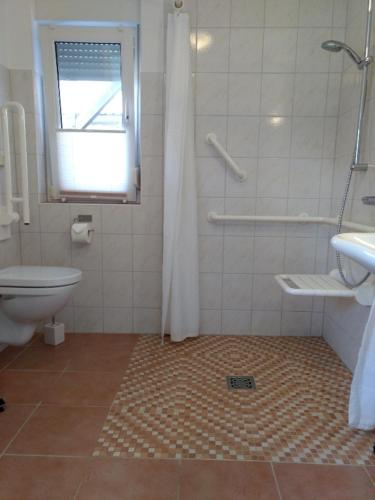 Koupelna v ubytování Ferienhaus-Uckermarkblick