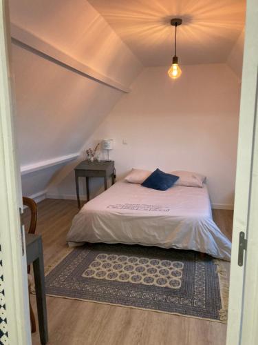 Postel nebo postele na pokoji v ubytování Le Nid - Maison accueillante avec accès donnant sur le Cher