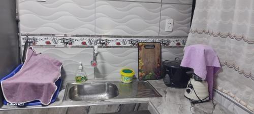 - cucina con lavandino in roulotte di LA POSADA CHASQUI INN en LIMA a Lima