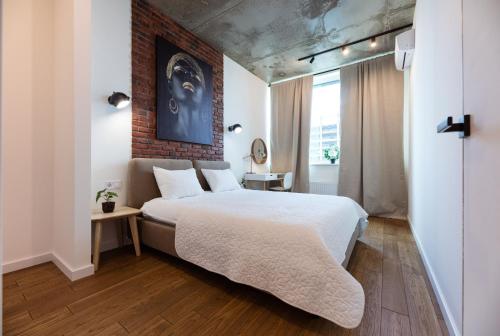 Giường trong phòng chung tại Manhattan