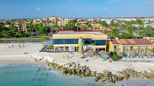 an aerial view of a resort with a beach at Divi Village Condo 6 J.E. Irausquin Blvd 93 in Palm-Eagle Beach