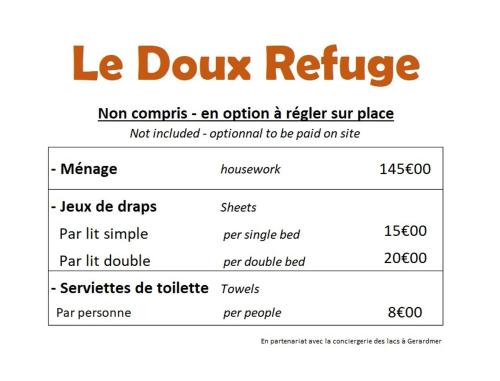 une page d'un CV avec un certain nombre d'éléments dans l'établissement CHALET 6 PERS INDEPENDANT PROCHE CENTRE ET LAC, à Gérardmer