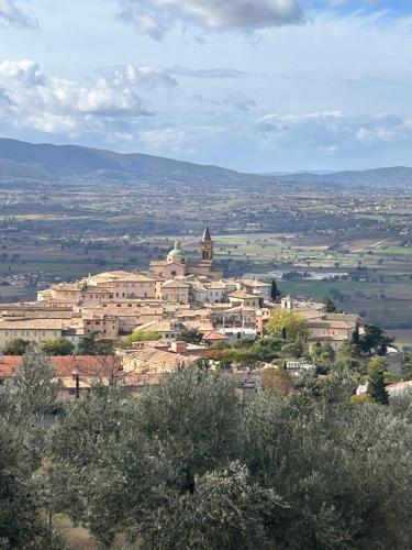 a group of buildings on top of a hill at Casa Montebello Trevi centro in Trevi