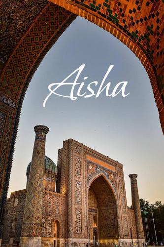 um arco em frente a uma mesquita com a palavra austria em Aisha Guest House em Samarkand