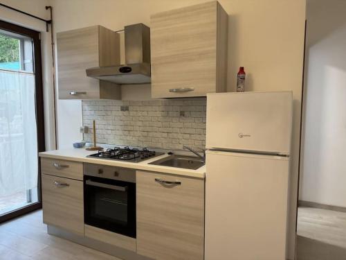 Virtuvė arba virtuvėlė apgyvendinimo įstaigoje Comfort Room 2 Dogana Svizzera